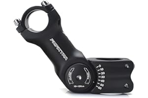 ENGWE MTB Vástago Ajustable de 25,4 mm y 31,8 mm, ± 60 Grados de aleación de Aluminio, vástago Corto para Manillar para Bicicletas de montaña, Bicicleta de Carretera, BMX, Ciclismo