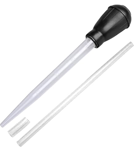 Lange Pipet - Tools voor het reinigen van aquarium - Hulpmiddel voor het reinigen van afval van visvoer 30 ml, vloeistofdruppelaar voor het verwisselen van het aquarium