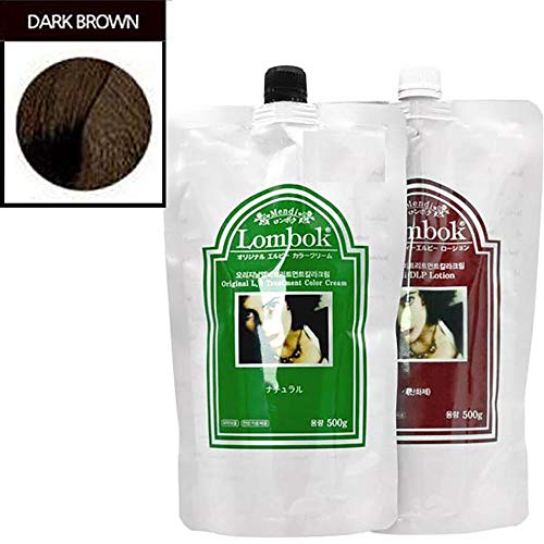 Gain LOMBOK Original LB Henna Hair Treatment Color Cream 6 Colors Pick one! (Dark Brown)