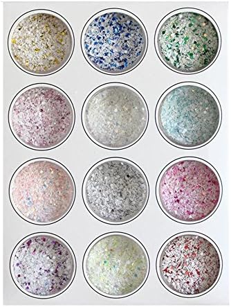UKBIOLOGY 12 snow white color sequins theme manicure sequins ornament christmas glitter phototherapy decor