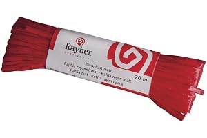 Raphia rayonné Rouge Mat Echeveau 20 m - 12g