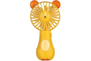 moses. Lustiger Tier-Ventilator Löwe in gelb-orange, Kinder Hand-Ventilator in Löwenform, Ideal für unterwegs, Batteriebetrieben