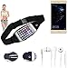 Produktbild Bauchtasche Gürteltasche für Huawei P10 lite, schwarz + Kopfhörer. Sport Running Jogging Fitness Laufen Umhängetasche Exercise Schutzhülle - K-S-Trade (TM)