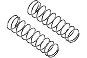 MroMax 4 mm Außendurchmesser x 0,3 mm Drahtdurchmesser x 15 mm lange Kompressionsfederverbinder, Federstahl, grau-schwarz, verwendet in Spielzeug, 50 Stück