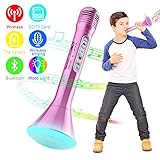 Micrófono Inalámbrico Portátil Bluetooth Altavoz Incorporado para Karaoke Baterí
