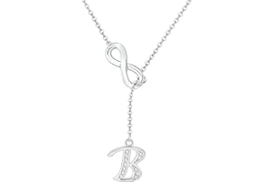 SAMINO Collana da Donna 26 Infinito Lettere Iniziali A-Z per Femmina Ragazze Collana Personalizzata per Moglie Fidanzata Sorella Amica Regali di Anniversario Compleanno Natale Festa della Mamma
