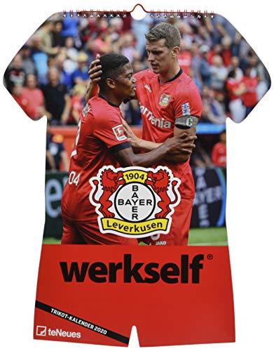 Bayer 04 Leverkusen 2020 Trikotkalender - 34x42cm - Fußballkalender - Wandkalender