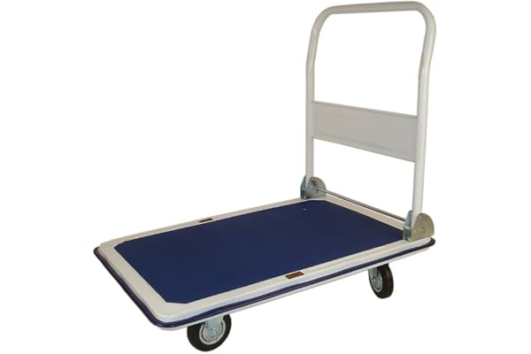 STI Plattformsvagn 61 x 91 x 88 cm Stort vikbart, släpbart, antiskid stålställ, bärkapacitet 300 kg