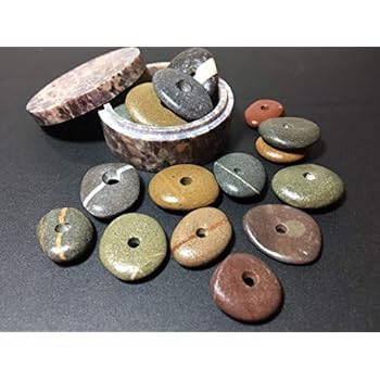 10 Strand Steine mit gebohrten Loch zum Basteln von dem Irischen Meer