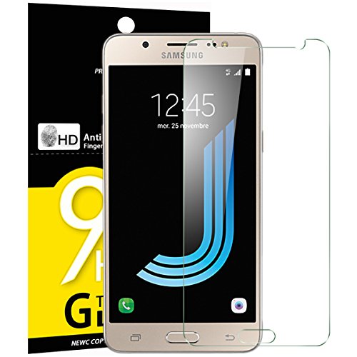 NEW'C Protector de Pantalla para Samsung Galaxy J5 2016 (SM-J510) Vidrio Templado