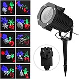 Zuoao LED Gartenstrahler Set Wasserdichtes Aussenstrahler Led Scheinwerfer Licht Beleuchtung Lampen für die Hinterhöfe,Gärten,Rasen, Weihnachten und Halloween