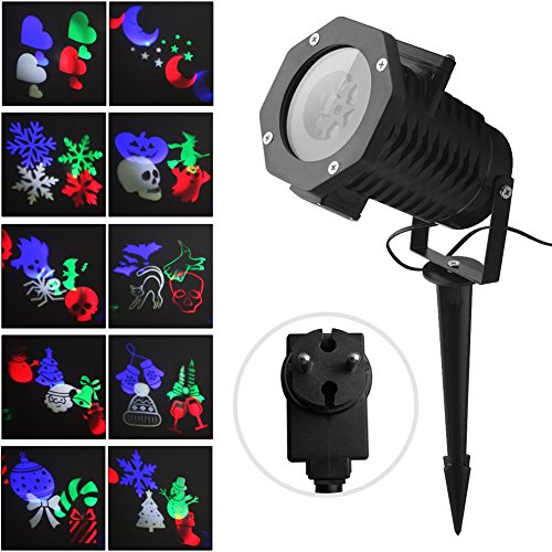Preisvergleich Produktbild Zuoao LED Gartenstrahler Set Wasserdichtes Aussenstrahler Led Scheinwerfer Licht Beleuchtung Lampen für die Hinterhöfe,Gärten,Rasen, Weihnachten und Halloween