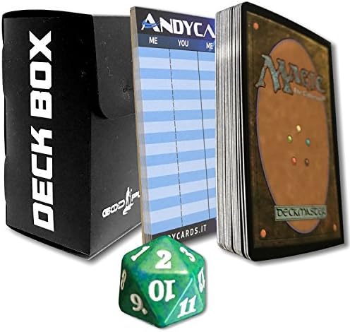 Complete Set FOIL of all 25 Basic Land Cards from "Battle for Zendikar" in ITALIAN - MTG Magic the Gathering + Black God-Player Deck-Box + Andycards Scorepad + Spindown Dice Life Counter