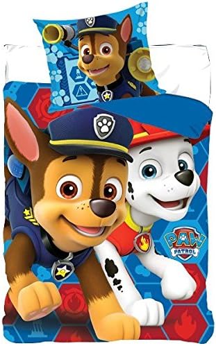 Cute Children's Bed Linen Set – Children's Bed Linen 2-Piece Set – Paw Patrol, 100 % polyester, 4961-pawpatrol, 140 x 200 cm