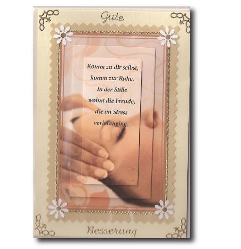 Preisvergleich Produktbild Glückwunschkarte mit Kopfmassage und Genesungswunsch