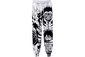WANHONGYUE Anime One Piece Monkey D Luffy 3D Gedruckt Sweatpants Jogginghose Cosplay Kostüm Sporthosen Trousers Trainingsanzug