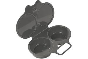 5-färgs äggpocherare i mikrovågsugn med lock och handtag, oljefri