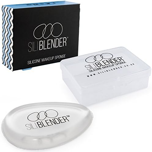SILIBLENDER – Professional Teardrop Silicone Make Up Sponge with Free Storage Case – 100% Real Silicone Core – Blend Make Up Flawlessly – Hygienic &amp; Easy To Clean with Zero Makeup Wastage – 1 x Teardrop Blender Sponge for Advanced Beauty Blending Techniques.