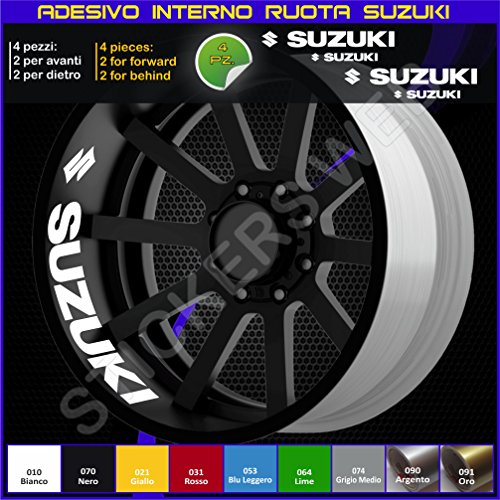 Cod. 0274 - Autocollants pour intérieur de jantes Suzuki Bandit GSX, GSX-R, Vstrom  010 Bianco