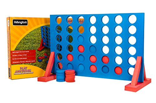 Hillington Â® Giant EVA 4 In A Row Connect 4 Garden Outdoor Game - Ideal For Family And Nursery / School Activities
