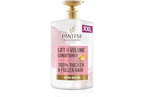 Pantene Lift & Volume Thickening Hair Conditioner, Silicone Free, 1L XXL Pump with dispenser. With Biotin & Antioxidants. For thin, flat hair to make it visibly thicker & fuller, in 1 use.