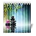 Produktbild Violetpos Duschvorhang Blau Traum Bambus Hochwertige Qualität Badezimmer 180 x 180 cm