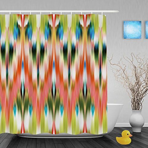 Ethnic Ikat Seamless Pattern Bathroom Shower Curtain Home Decor Collection Shower Curtains Waterproof Polyester Fabric 72"x80"Inch