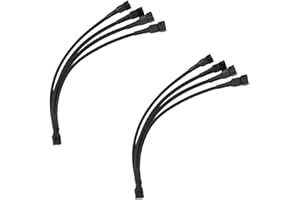 upHere PWM Fan Hub Ventilador Hub Splitter Cable PWM Función Soporta hasta 4 Ventiladores,Adaptador para computadora 3/4 Pin(FH-4)…