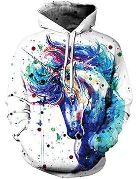 Bettydom Mädchen 3D Digital Fashion T-shirt Unisex Animal Cartoon Colorful Patterns Hoodies gedruckte Pullis Sweatshirts