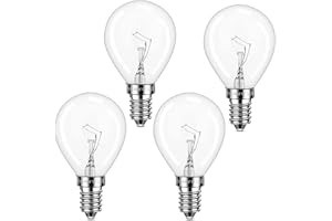 Sunnylinn Oven Bulb 40W 300c 240V E14 SES Oven Lamp Bulb, Small Edison Screw P45 Light Bulb(4-Pack).