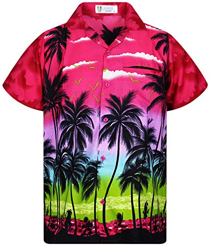 V.H.O. Funky Camisa Hawaiana, Beach, Rosa, S