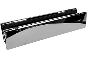 UPVCSTORE Chrome UPVC 12 Inch Heavy Duty Letterbox – Fits 40-80mm Door Thickness, Durable & Secure Mail Slot Letter Plate