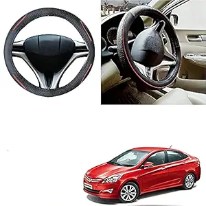 Auto Pearl - Ring Type Car Steering Wheel Cover Universal Genuine PU Non-Slip Natural Rubber Well Padded Grip Breathable Leatherite for - Vitara Brezza (Diamond Plus)