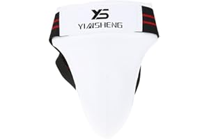SolUptanisu Boxing Foul Protector,Crotch Protection,Men Taekwondo Groin Guard Crotch Protector Karate Sanda Jockstrap White（S,M,L,Xl ional） (L) taekwondo spar gear groin or for kids soft crotc
