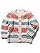 M&Co Baby Girls Long Sleeve Striped Pattern Fluffy Round Neck Chenille Knit Cardigan Oatmeal 12/18 Mnth