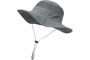 YAMEE Niños Sombrero de Sol para bebé,Sombreros de Playa Ajustable,Gorra de Visera niño para 6 Meses-8 años,Gorro Verano de Pescador para Exteriores/natación/Playa/Piscina