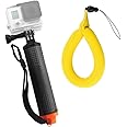 Harwerrel Waterproof Floating Hand Grip for GoPro Hero Session Black Silver Hero 11 10 9 8 7 6 5 4 3 3+ 2 1 SJ4000 SJ5000 Xiaomi Action Cameras with Camera Float Strap