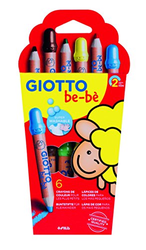 Giotto be-bè- Pack de 6 lápices de Colores, Multicolor (Fila 469600)