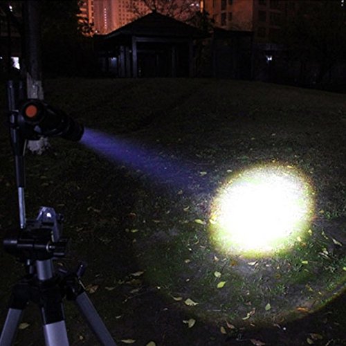 Moobom Taschenlampe, 2000 Lumen, 5 Modi, mit Zoom, 878-T6 LED-Taschenlampe, verstellbarer Fokus (18650/26650/AAA-Batterien) (Taschenlampe) - 7