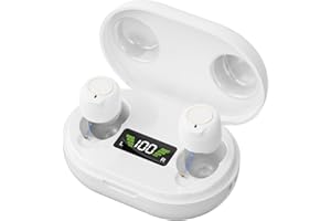 TOMONEED Amplificatore audio personale intelligente, design semi-in-ear leggero, riduzione intelligente del rumore, avvio senza feedback, regolazione del volume touch, ideale per migliorare l'ascolto