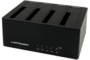 LC-Power LC-DOCK-U3-4B Station d'accueil de disques de stockage USB 3.0 Type-A Noir - Stations d'accueil de disques de stockage (Disque dur, SSD, SATA, 2.5,3.5", USB 3.0 Type-A, 5 Gbit/s, Noir)