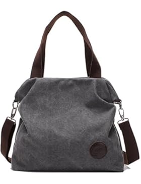 Young & Ming Damen Canvas Handtasche Einkaufstasche Schultertasche Tasche Schulter Umhängetasche Henkeltasche...