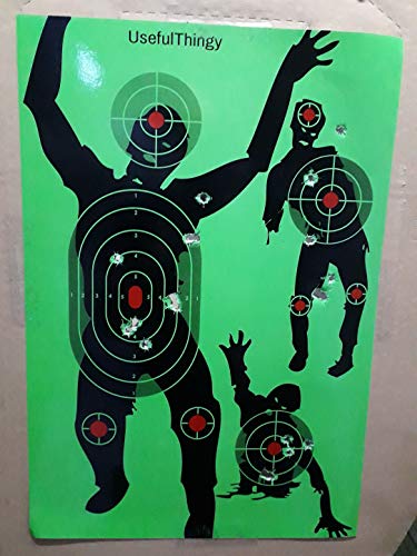 UsefulThingy Blanco al Tiro - Objetivos para Prácticas de Tiro - Pistola Fusil Arma de Fuego Airsoft (Zombi Pack de 10)