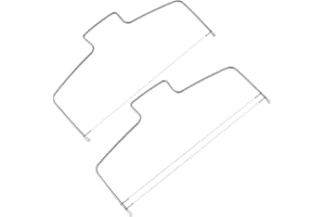 Xiciki 2 Pièces Couteau Gateau à Trancher, Coupe Gâteau à Trancher avec Fils de Coupe, Ligne Simple/Double Fil à Couper les Gâteaux, Coupe Gateau Réglable en Acier Inoxydable