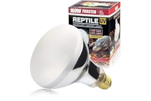 LUCKY HERP Reptile UVA UVB Heat Bulb, 160W E27 Turtle UV Heat Lamp, Vivarium D3 Basking Light Bulb for Reptile, Tortoise, Bearded Dragon and Amphibian