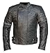 Produktbild Bangla Retro Klassische Motorradjacke Chopperjacke Lederjacke Grau XL