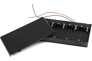 BIVOFU 12V 8xAA Batteriehalter Kunststoffbatterie, Batteriefach Robuste Batteriefach Mit Schalter - Ideal für Heimwerker, Spielzeuge, Elektrogeräte Und Mehr Vielseitig Einsetzbar Und Langlebig Konstruiert