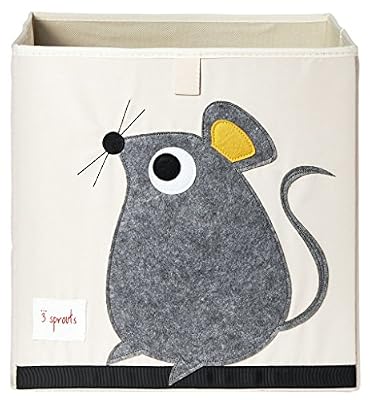 3 Sprouts Cube de Rangement pour Jouets Souris