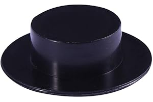 Tomaibaby 50Pcs Weihnachten Mini Schwarze Zylinder Hüte Mini Schneemann Hüte Santa Hüte Kappen Weihnachten DIY Handwerk Ornament Größe M (Schwarz)