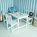 robust Table, Children's table LA MER, Solid wood, white, 78x55cm